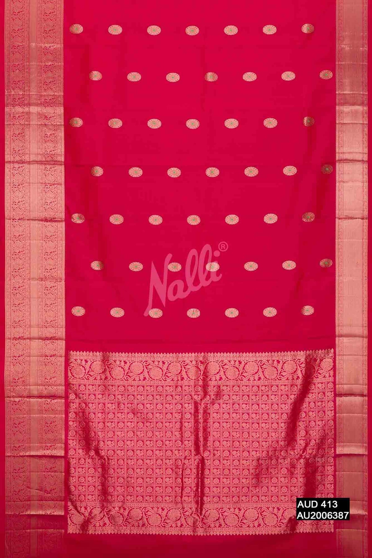 Dark Pink Kanchipuram Silk Saree