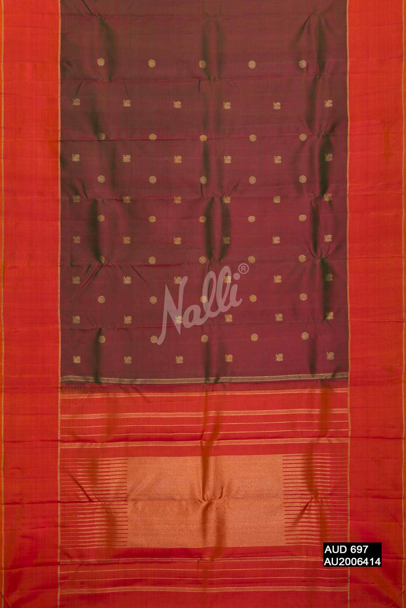Mehandi Green Kanchipuram Silk Saree