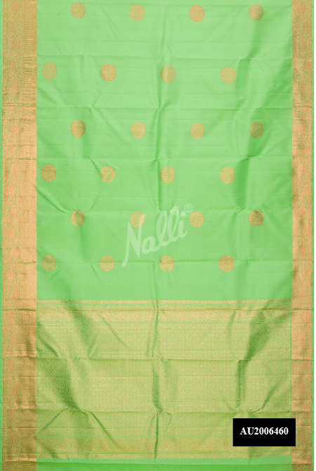 Pista Green Kanchipuram Silk Saree
