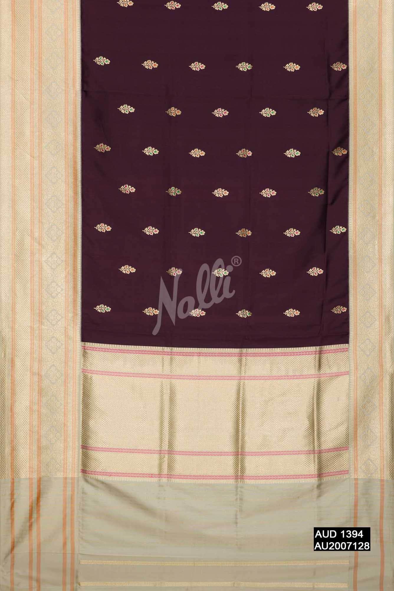 Purple Banarasi Silk Saree
