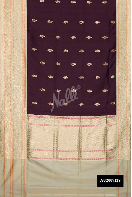 Purple Banarasi Silk Saree