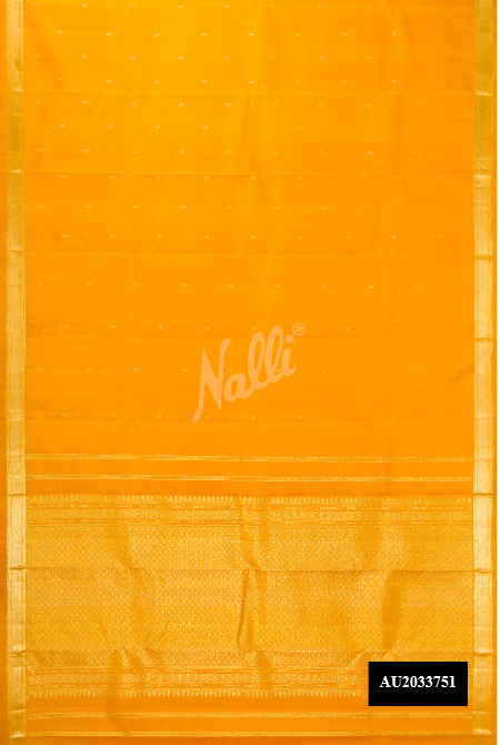 Mustard Kanchipuram Silk Saree