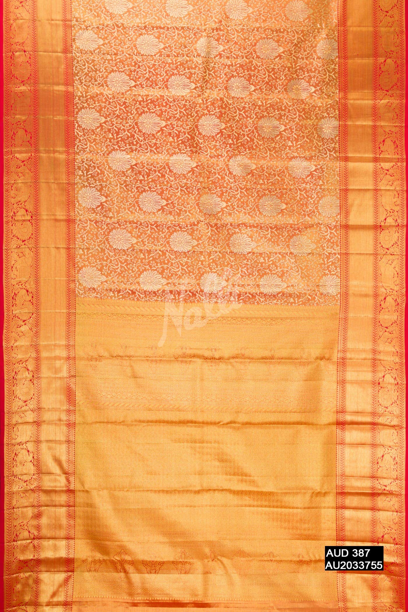 Red Kanchipuram Tissue Silk Saree