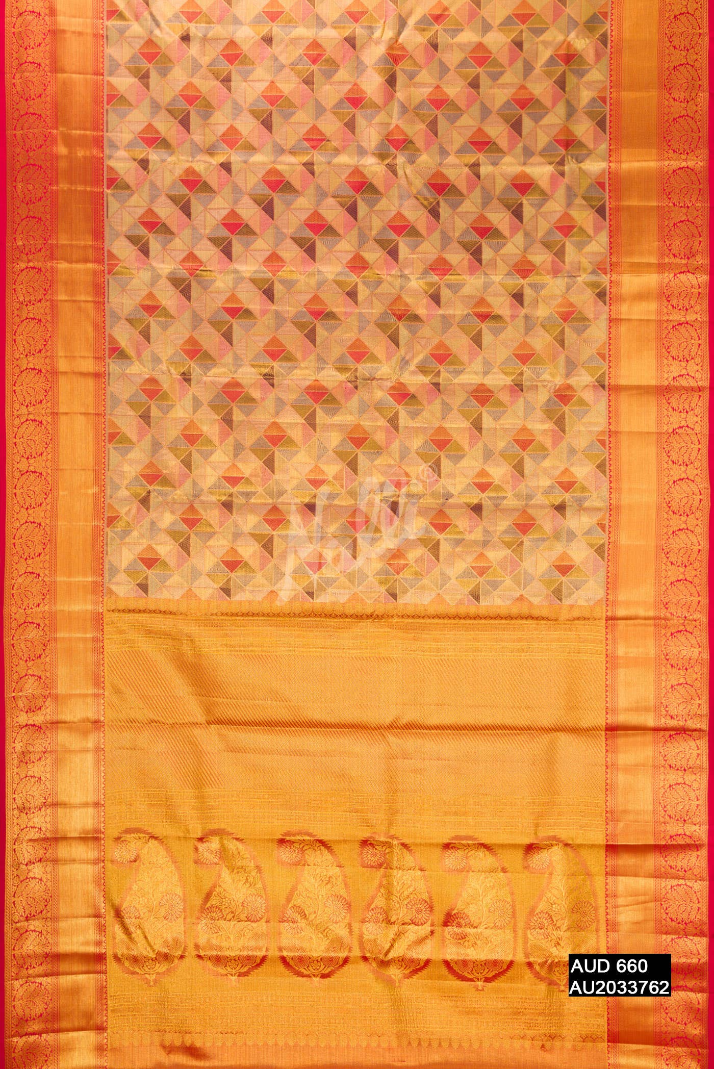 Gold Kanchipuram Tissue Silk Saree