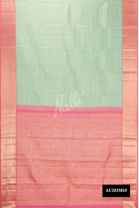 Sea Green Kanchipuram Silk Saree