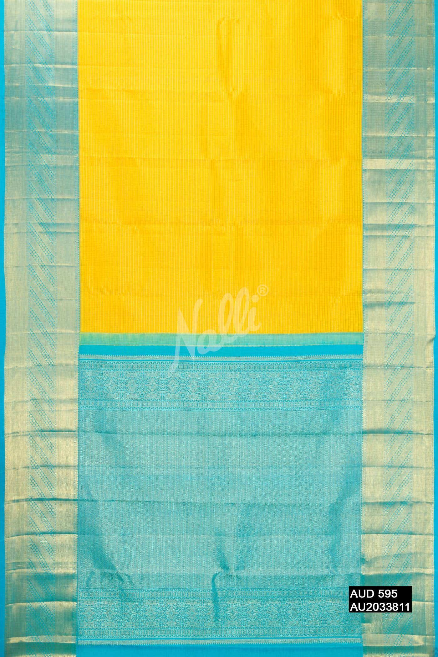 Yellow Kanchipuram Silk Saree