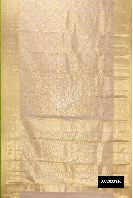 Beige Kanchipuram Silk Saree