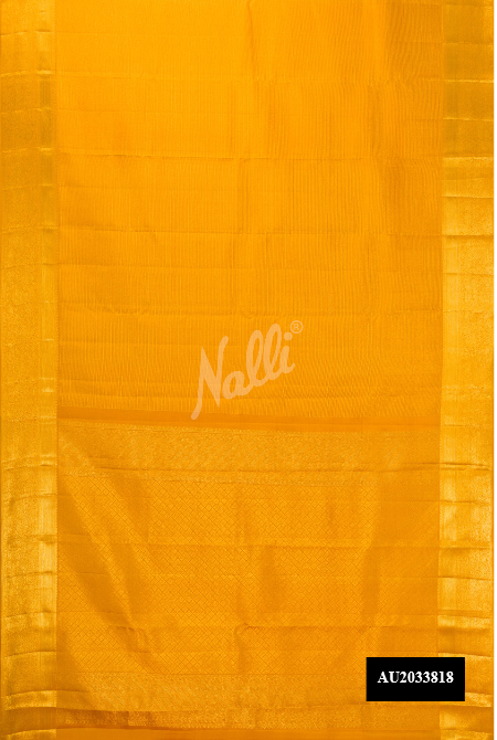Mustard Kanchipuram Silk Saree