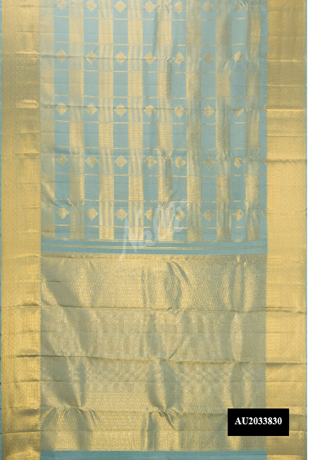Davys Grey Kanchipuram Silk Saree