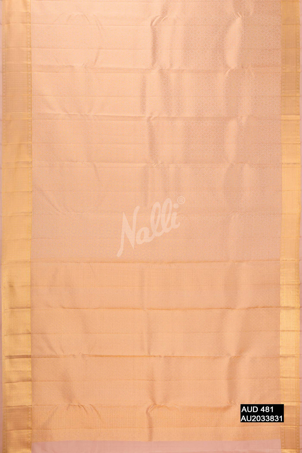 Golden Peach Kanchipuram Silk Saree