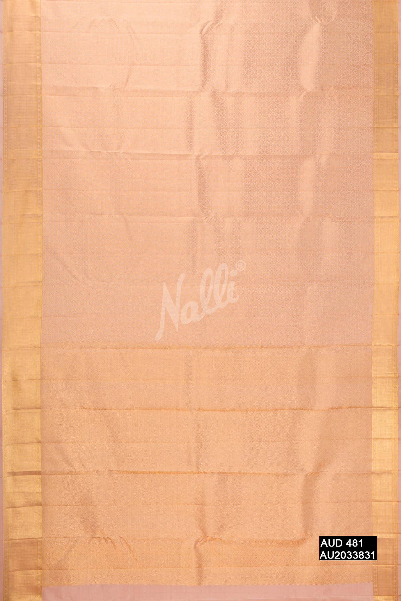 Golden Peach Kanchipuram Silk Saree