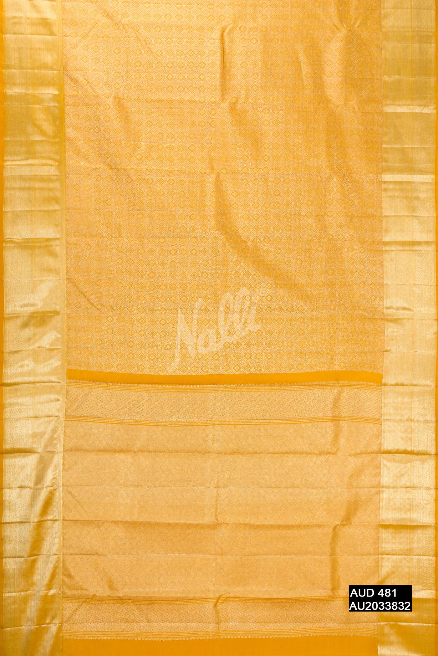 Mustard Kanchipuram Silk Saree