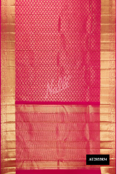 Dark Pink Kanchipuram Silk Saree