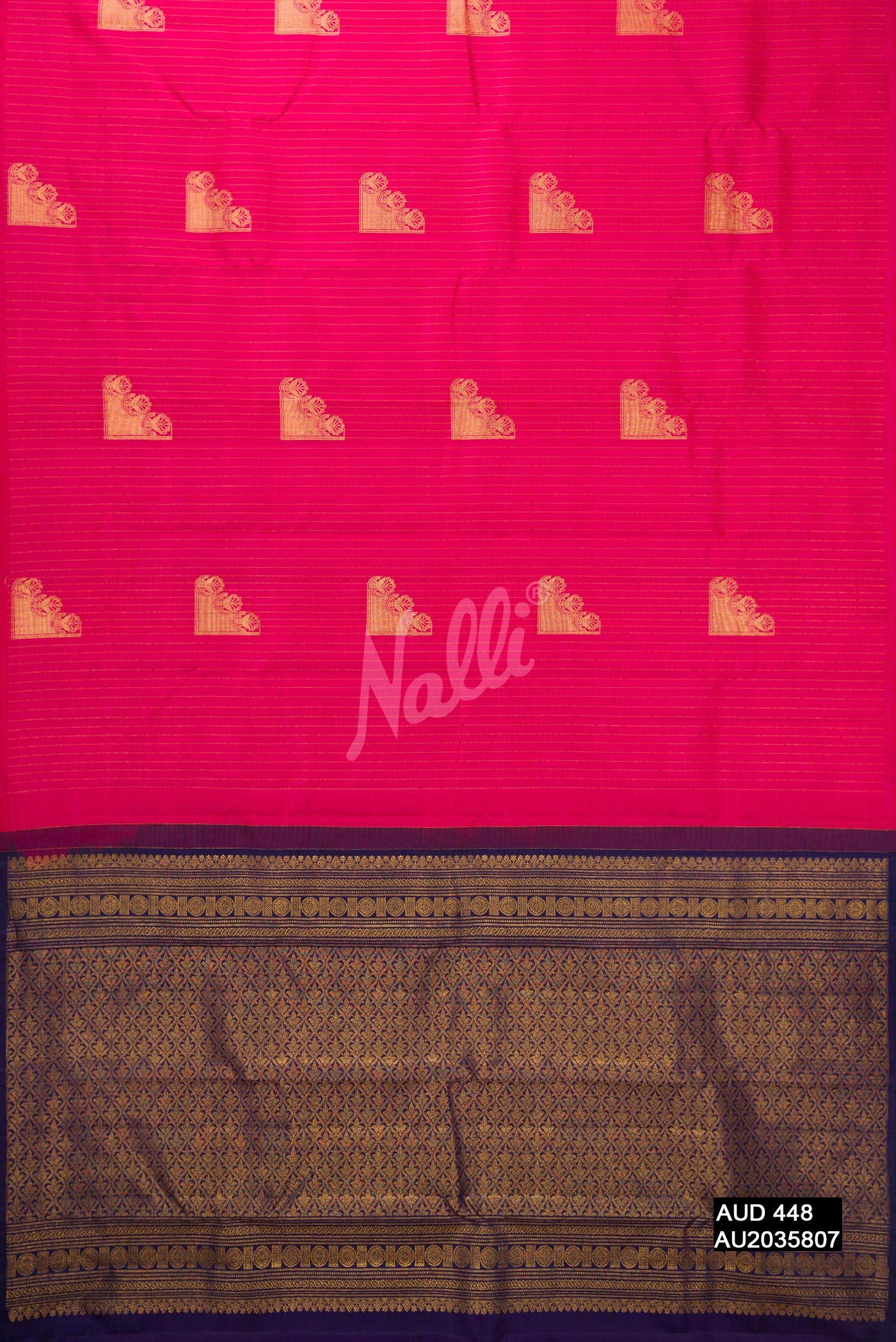 Dark Pink Kanchipuram Silk Saree