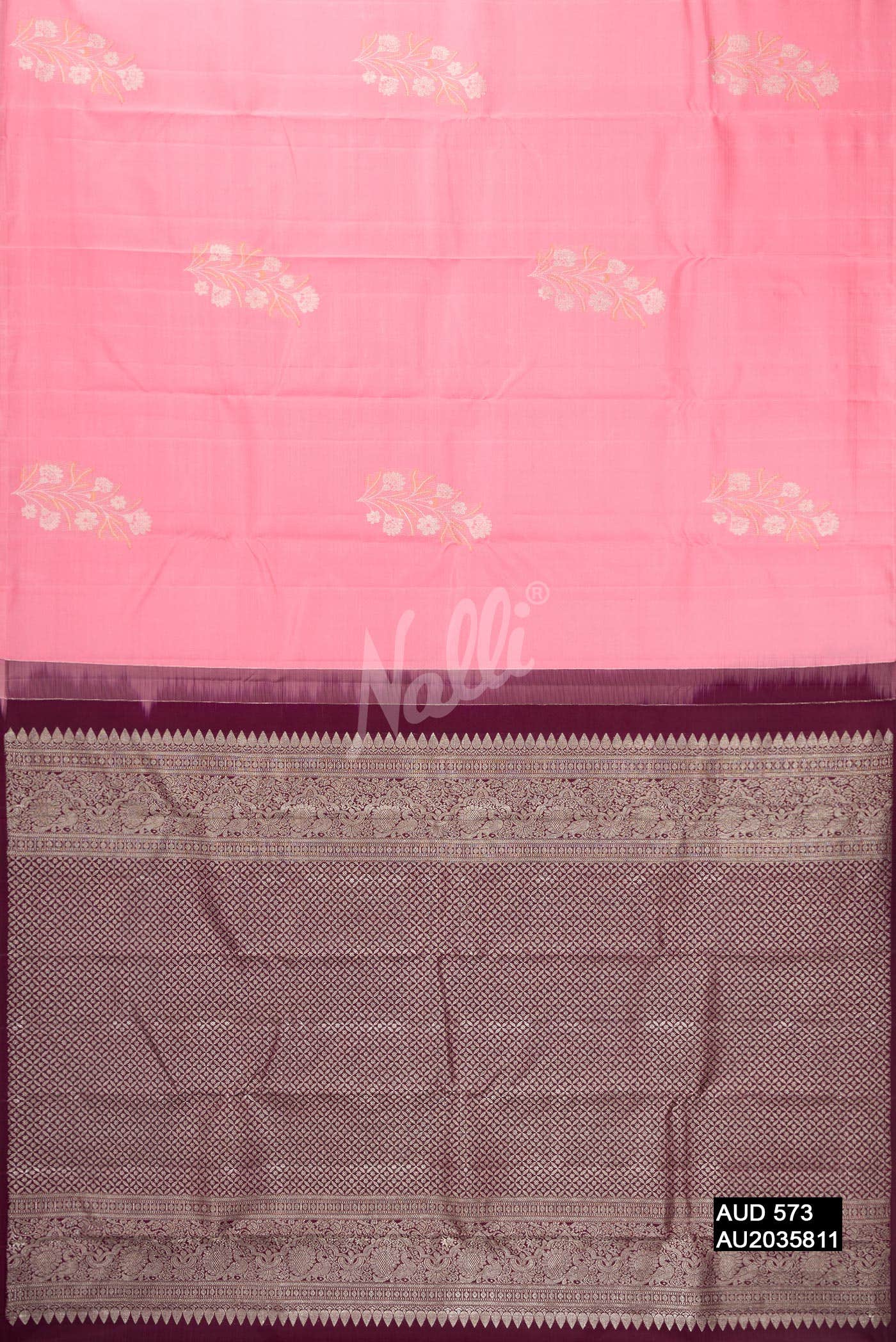 Pink Kanchipuram Silk Saree