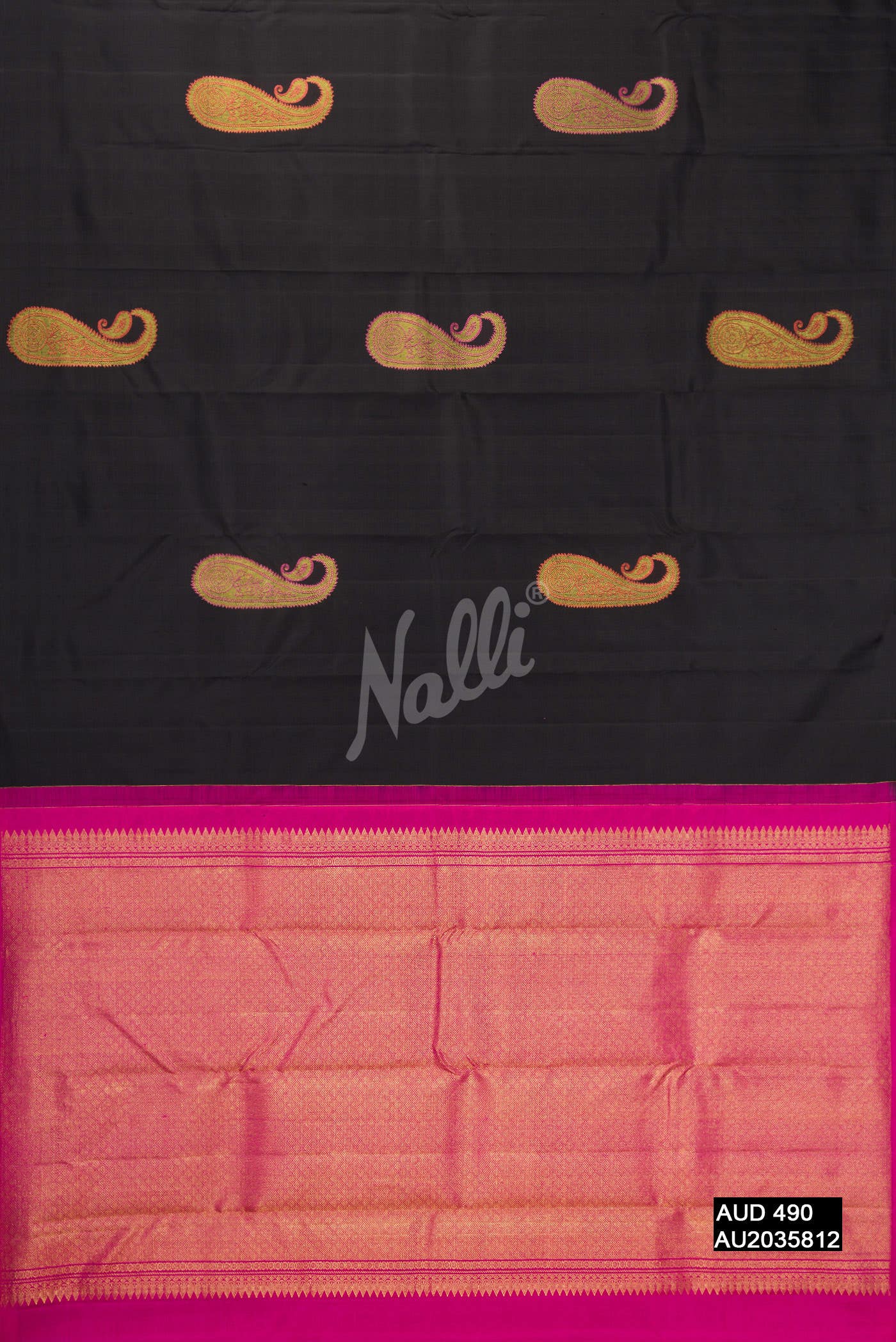Black Kanchipuram Silk Saree