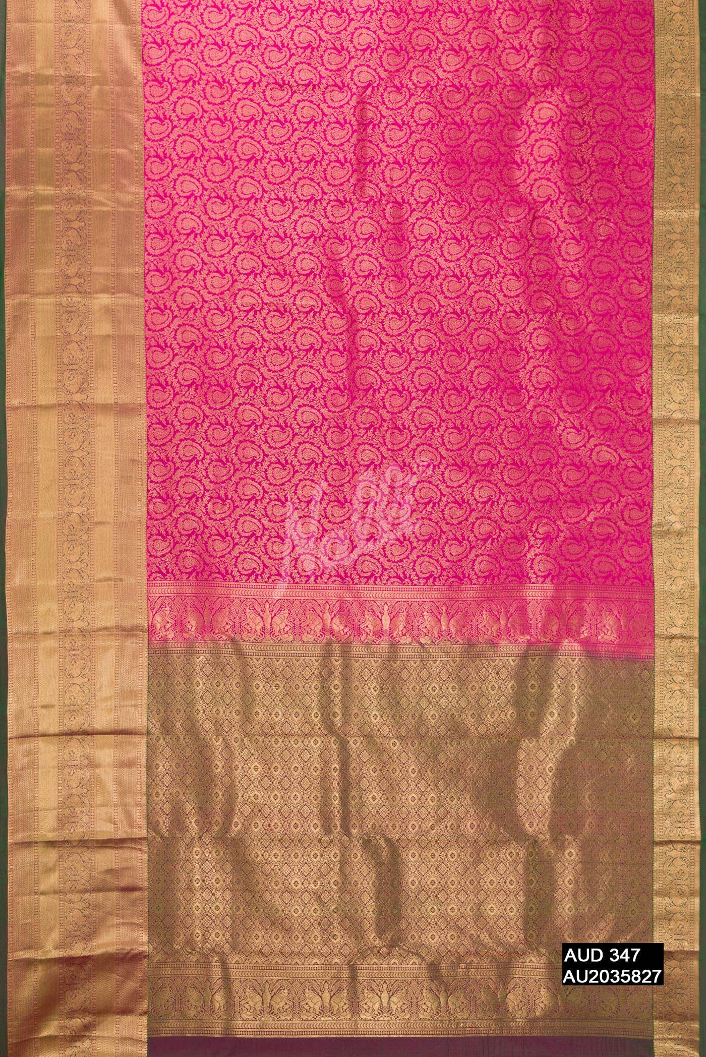 Pink Kanchipuram Silk Saree