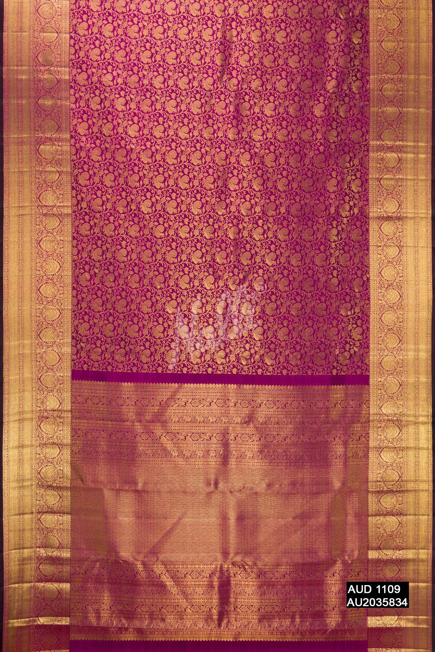 Magenta Kanchipuram Silk Saree