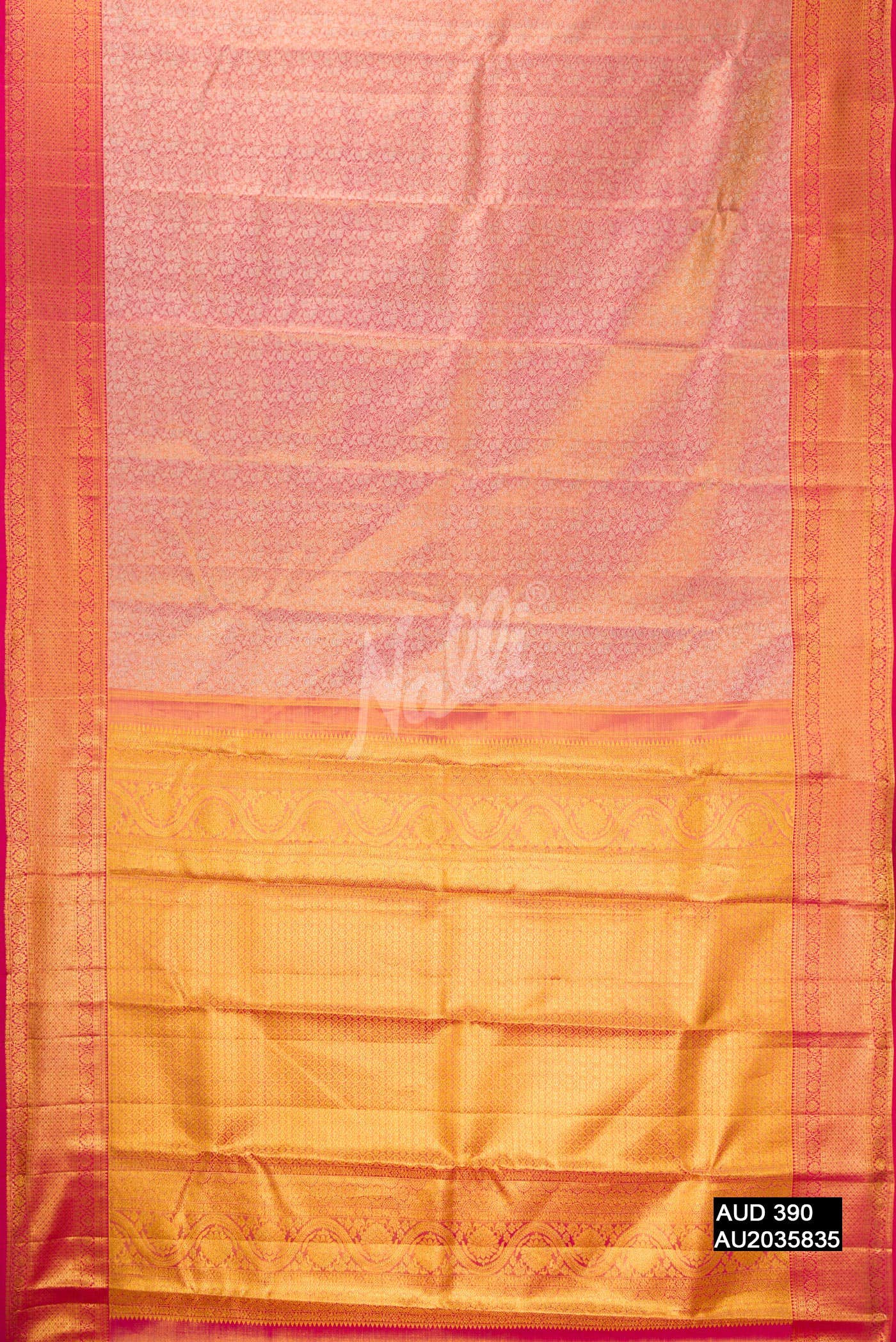 Pink Kanchipuram Tissue Silk Saree