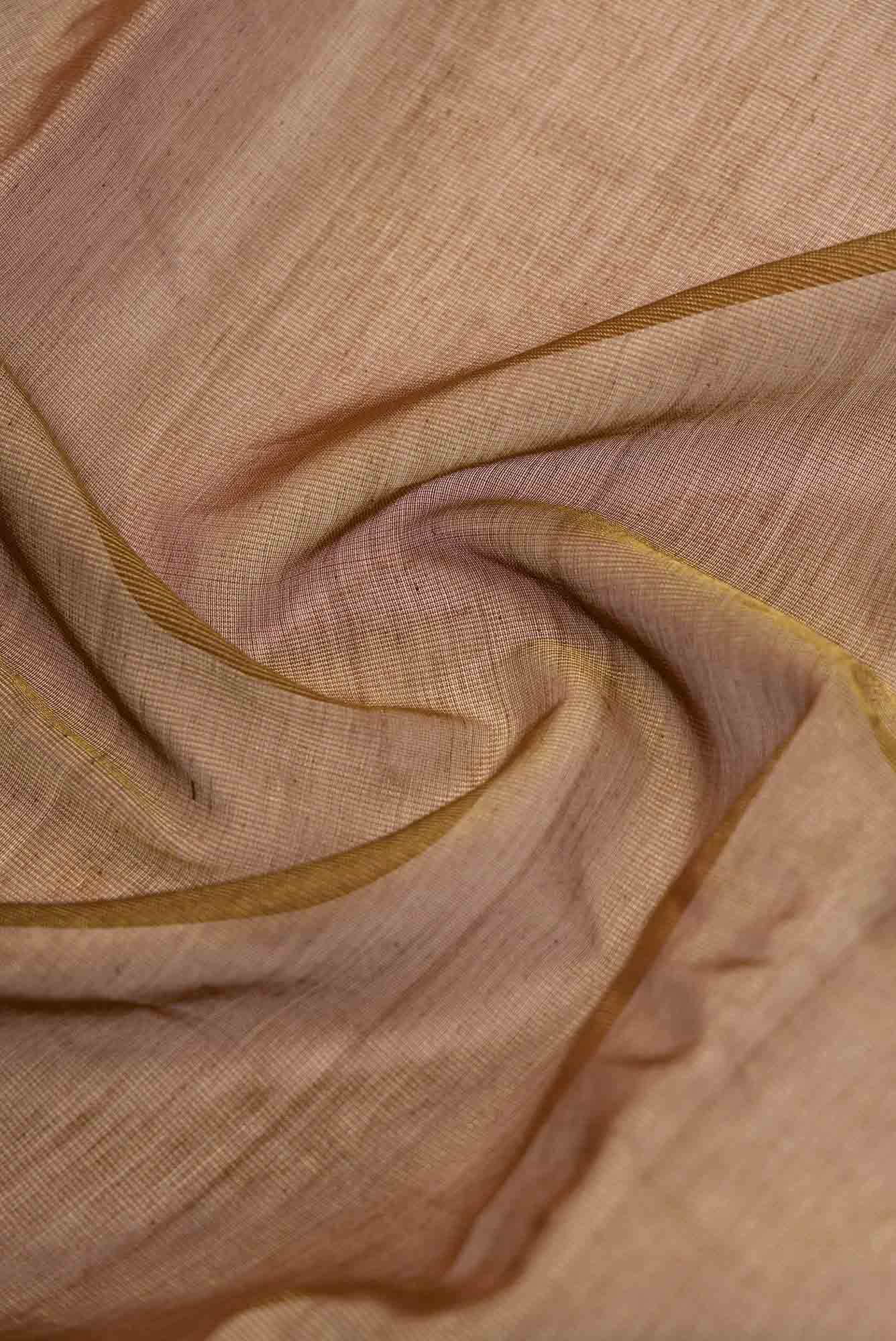 Brown Maheshwari Silk Cotton Saree