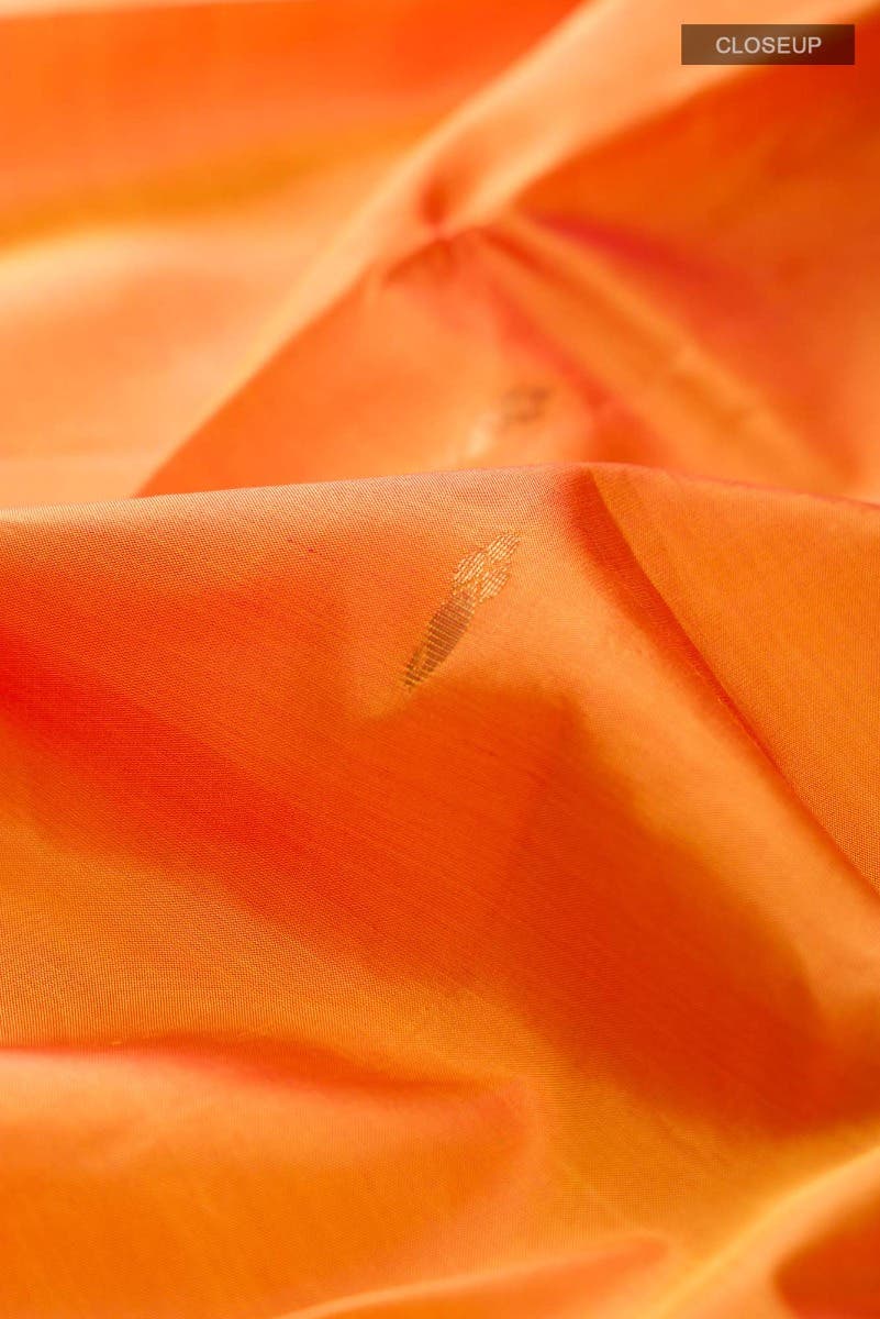 Orange Kanchipuram Silk Saree