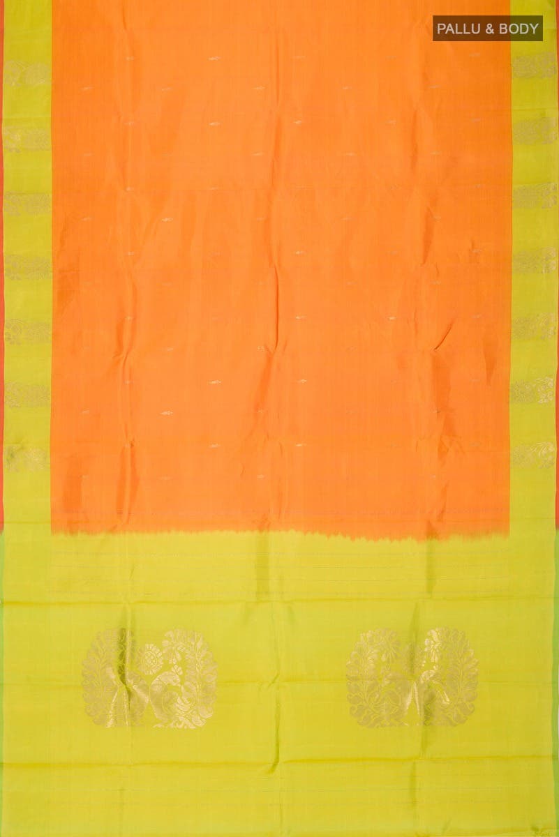 Orange Kanchipuram Silk Saree