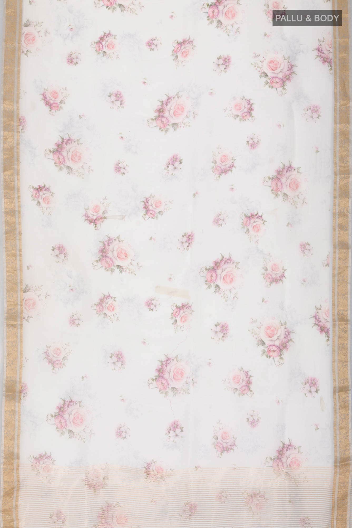 Blue Pure Organza Silk Saree