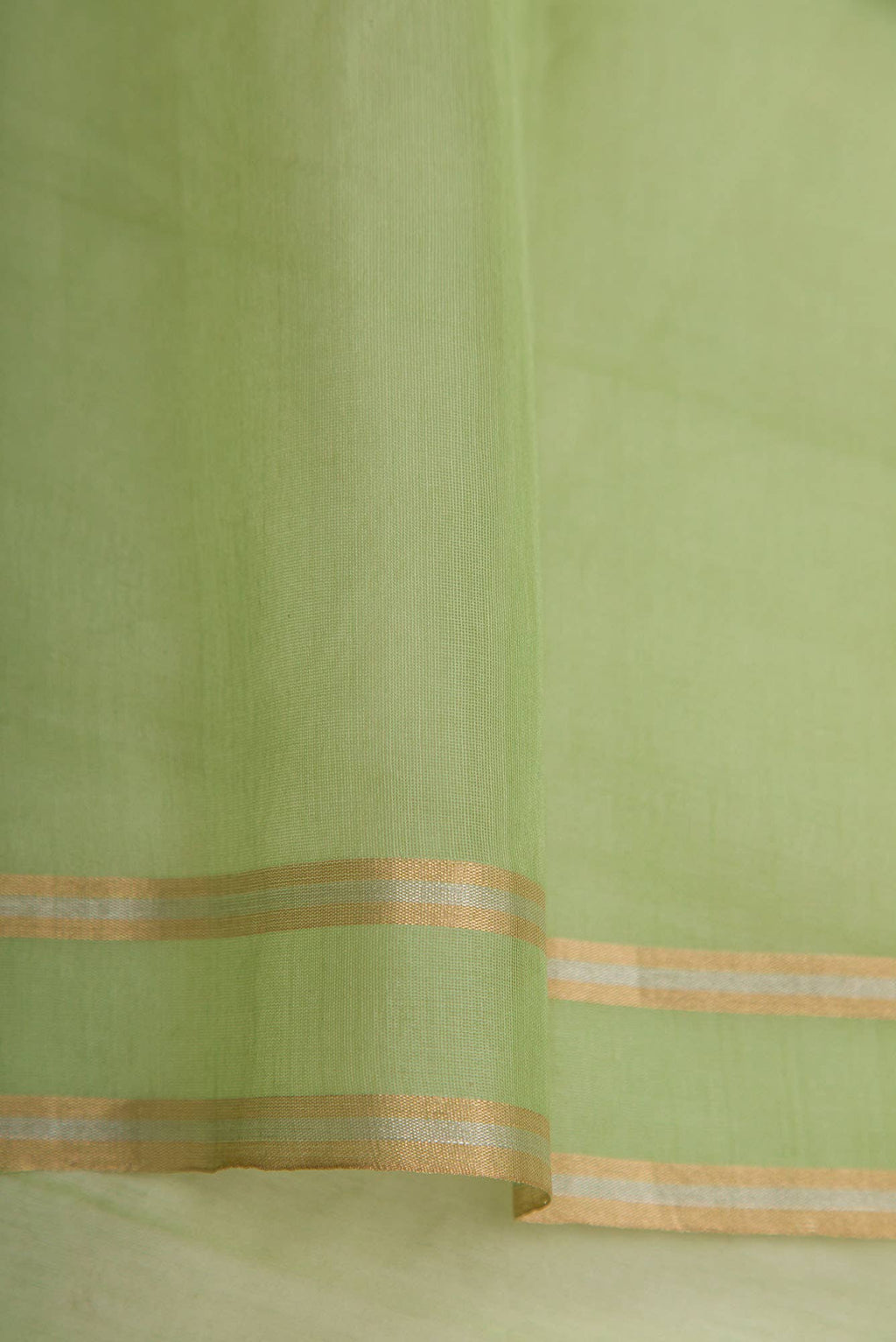 Shyama - Sage Green Chanderi Silk Cotton Saree