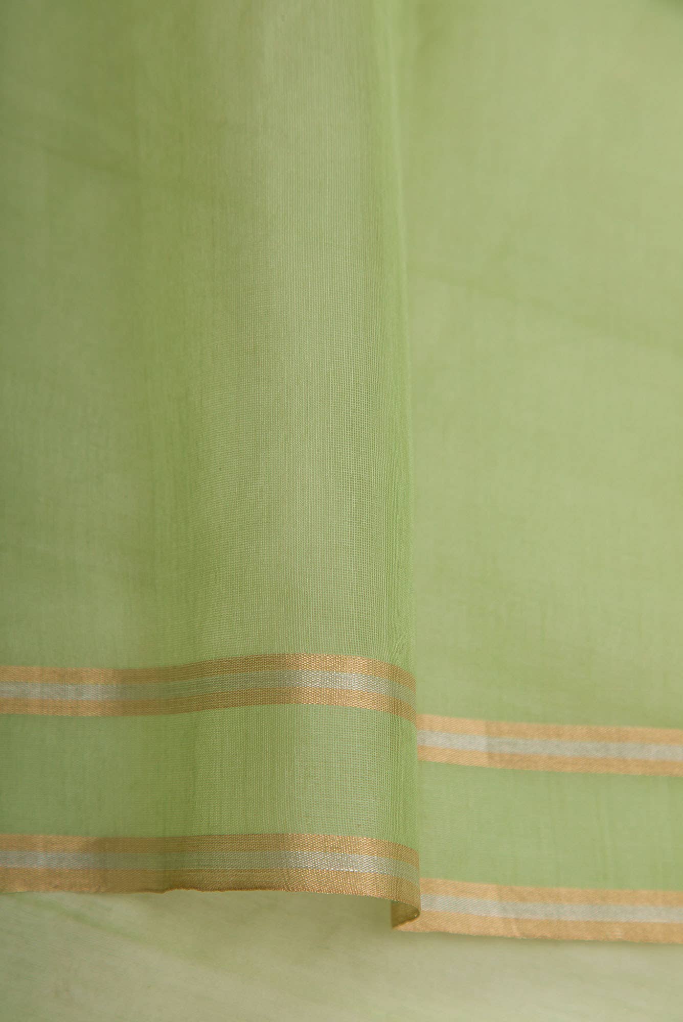 Shyama - Sage Green Chanderi Silk Cotton Saree
