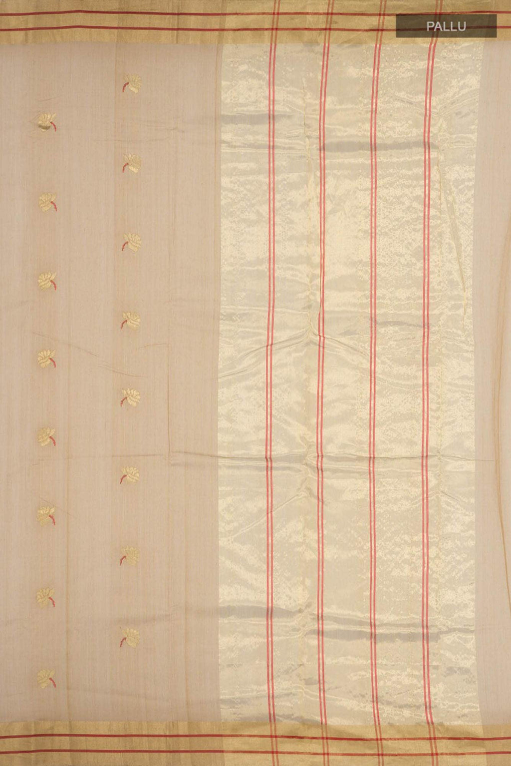 Brown  Chanderi Silk Cotton Saree With Zari Border
