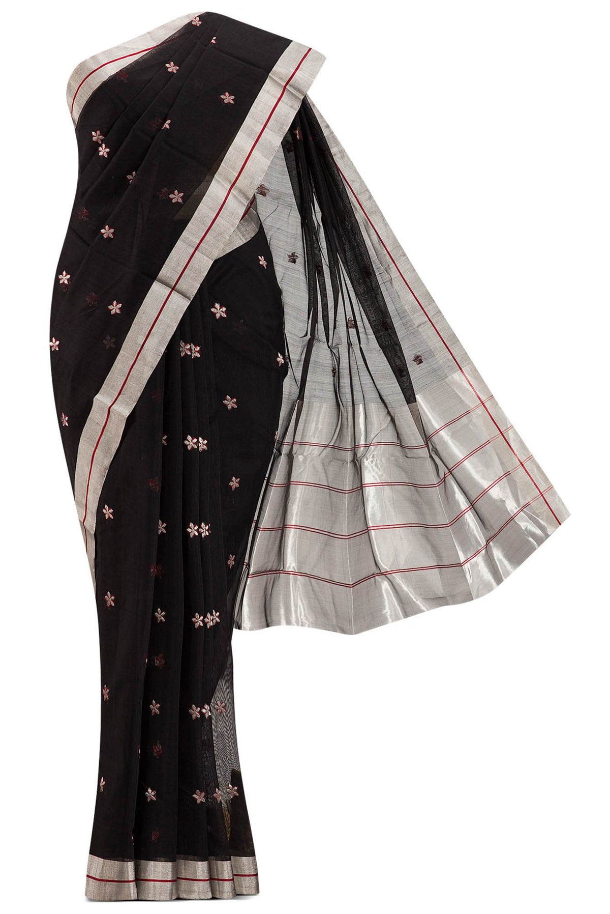Kanchana  Chanderi Silk Cotton Saree With Zari Border
