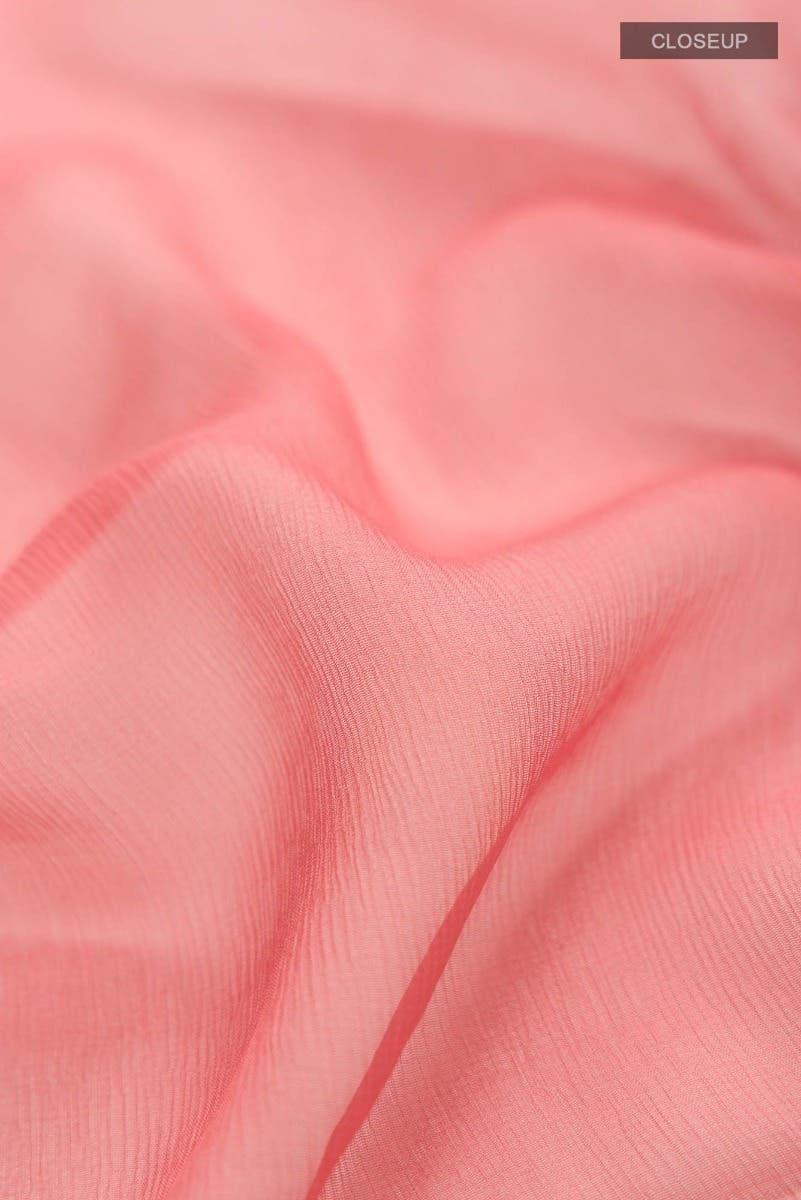 Pink Mysore Chiffon Saree