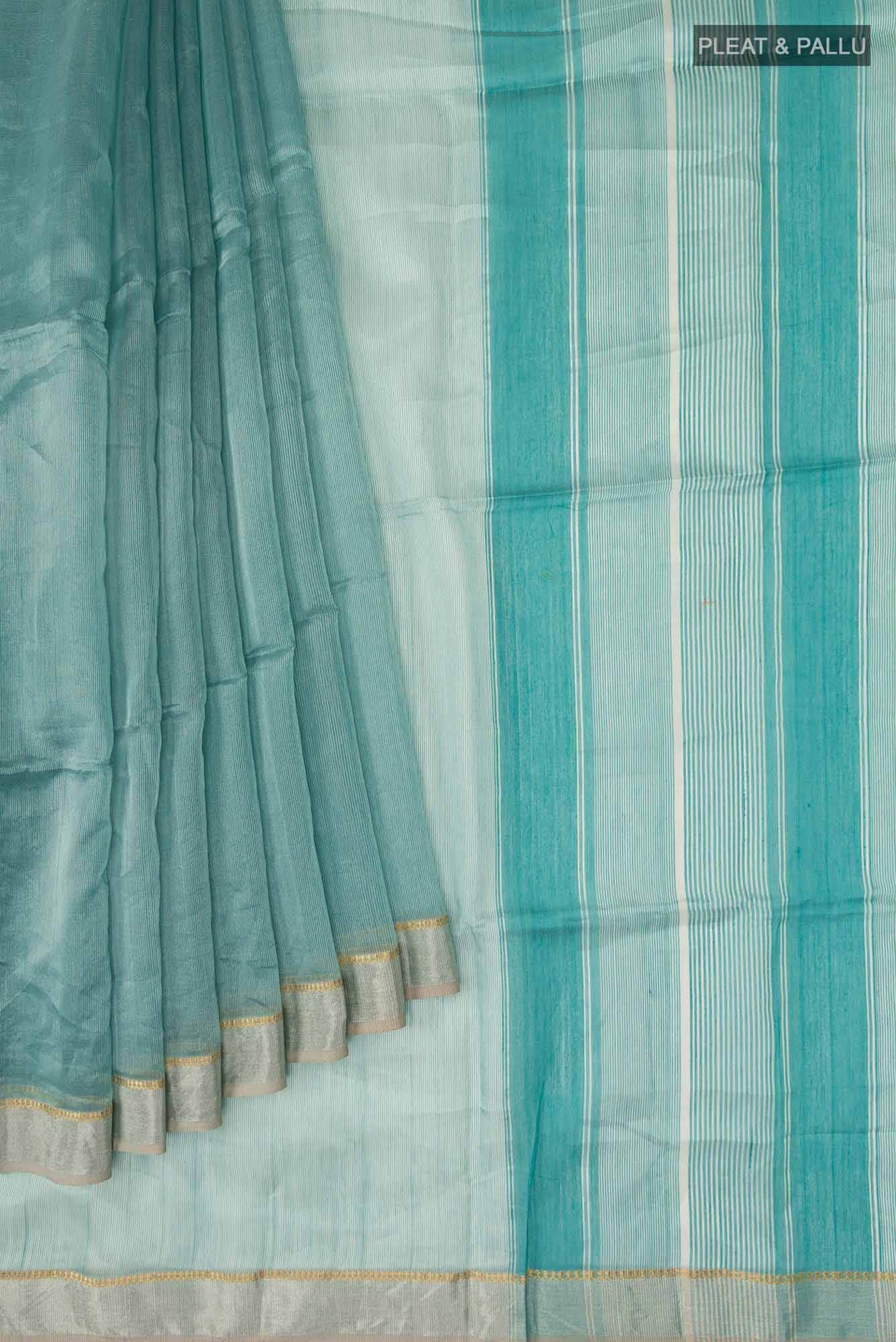 Green Maheshwari Silk Cotton Saree