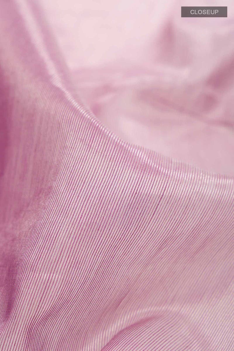 Pink Maheshwari Tissue Silk Cotton Saree