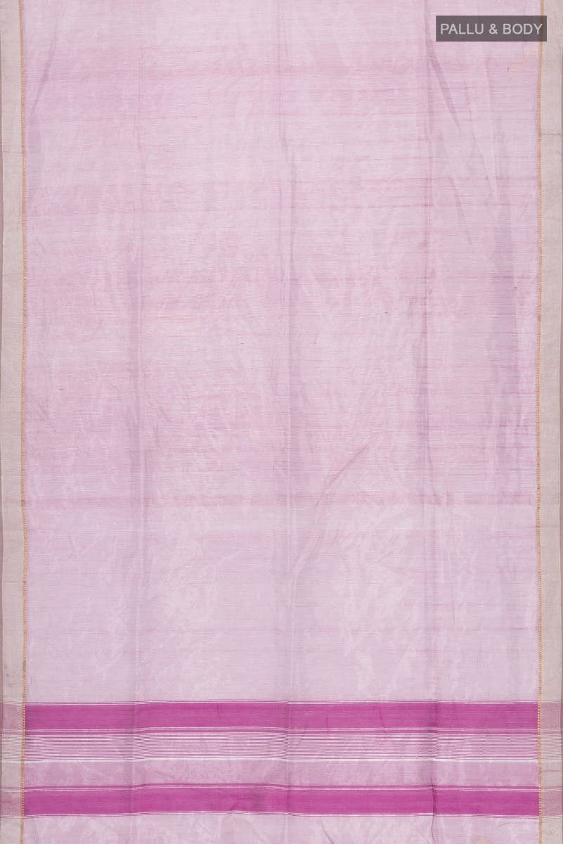 Pink Maheshwari Tissue Silk Cotton Saree