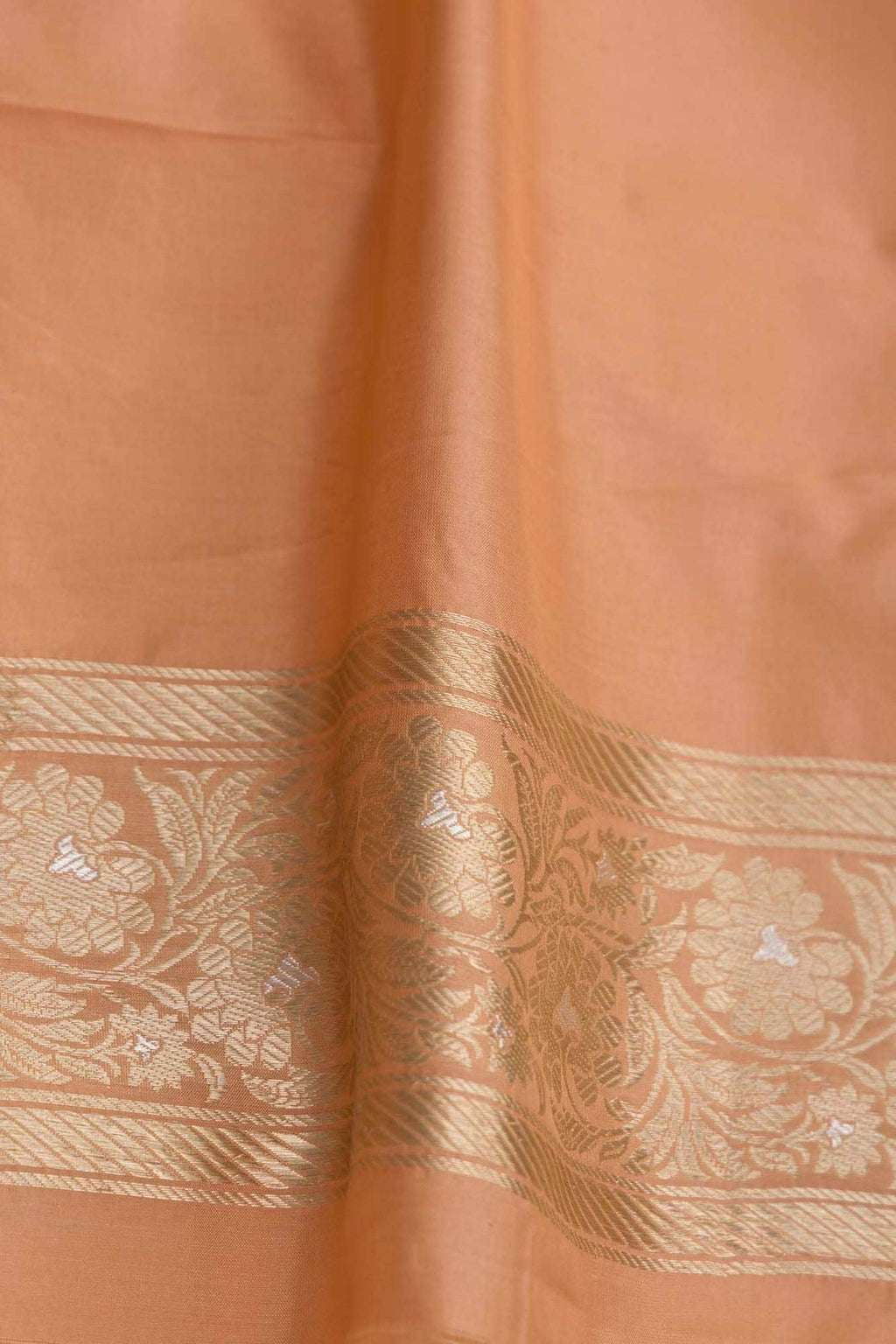 Heer Peach Banarasi Silk Saree