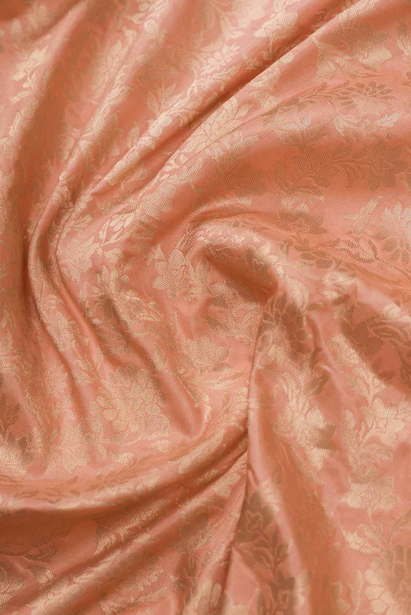 Heer Peach Banarasi Silk Saree