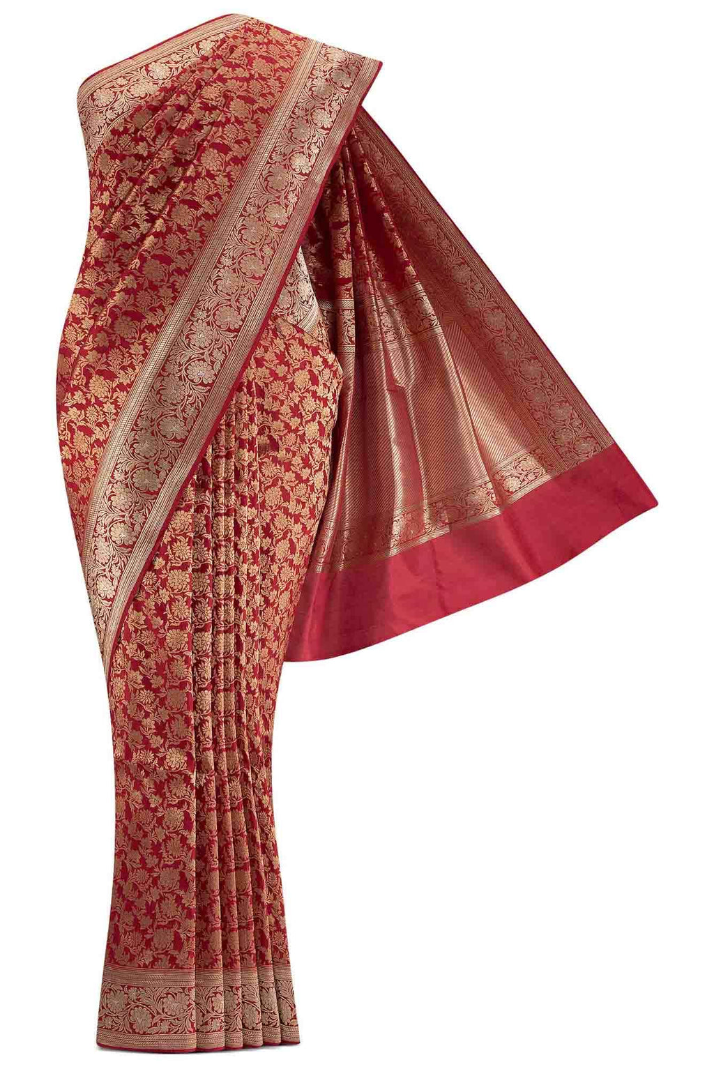 Heer Red Banarasi Silk Saree