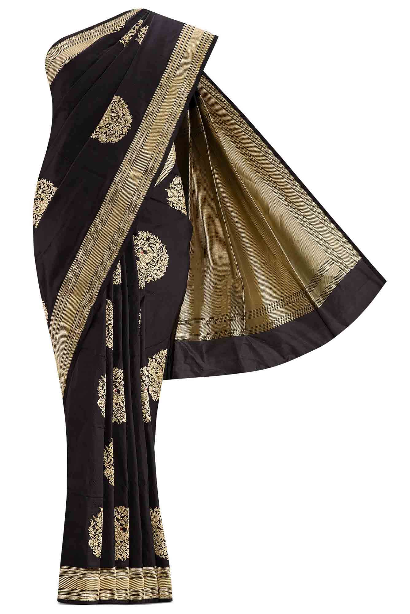 Mayuri Black Banarasi Silk Saree