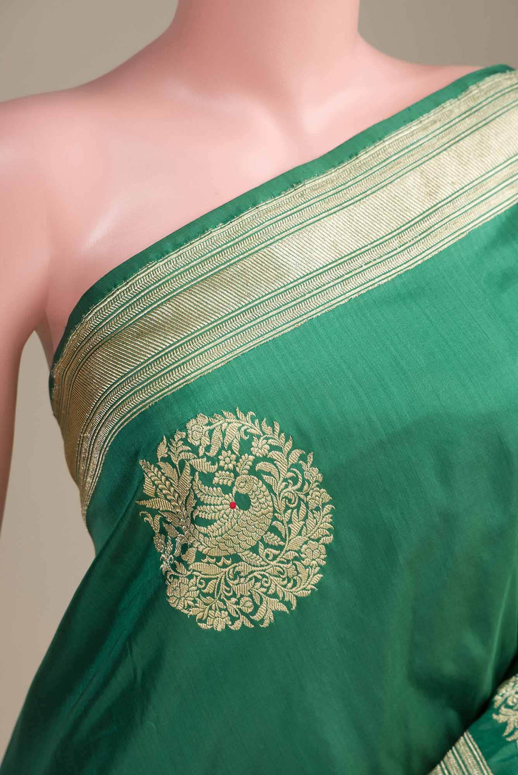 Green Banarasi Silk Saree