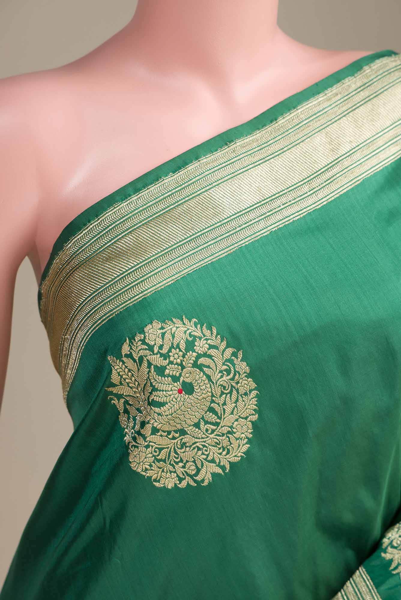 Green Banarasi Silk Saree