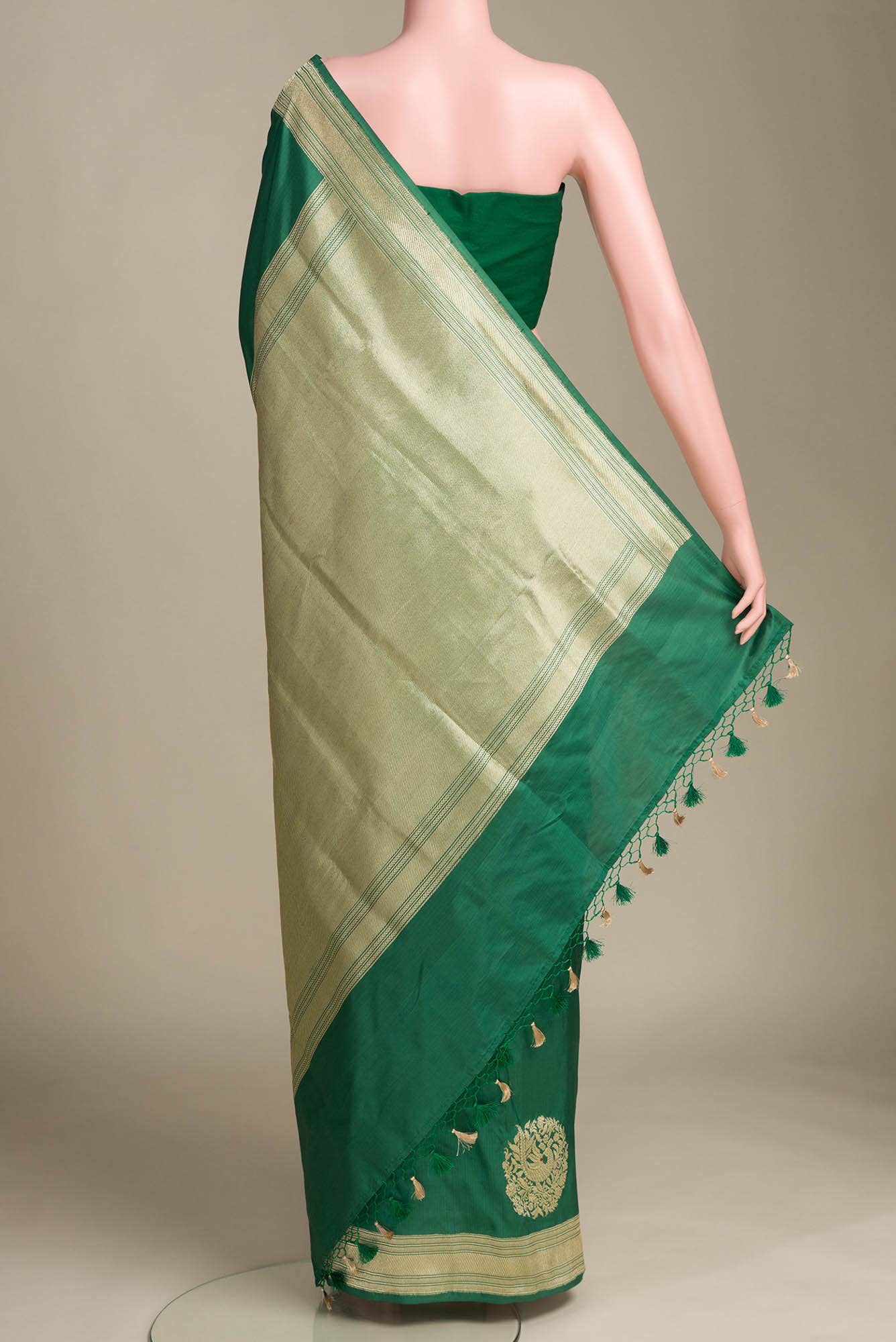 Green Banarasi Silk Saree