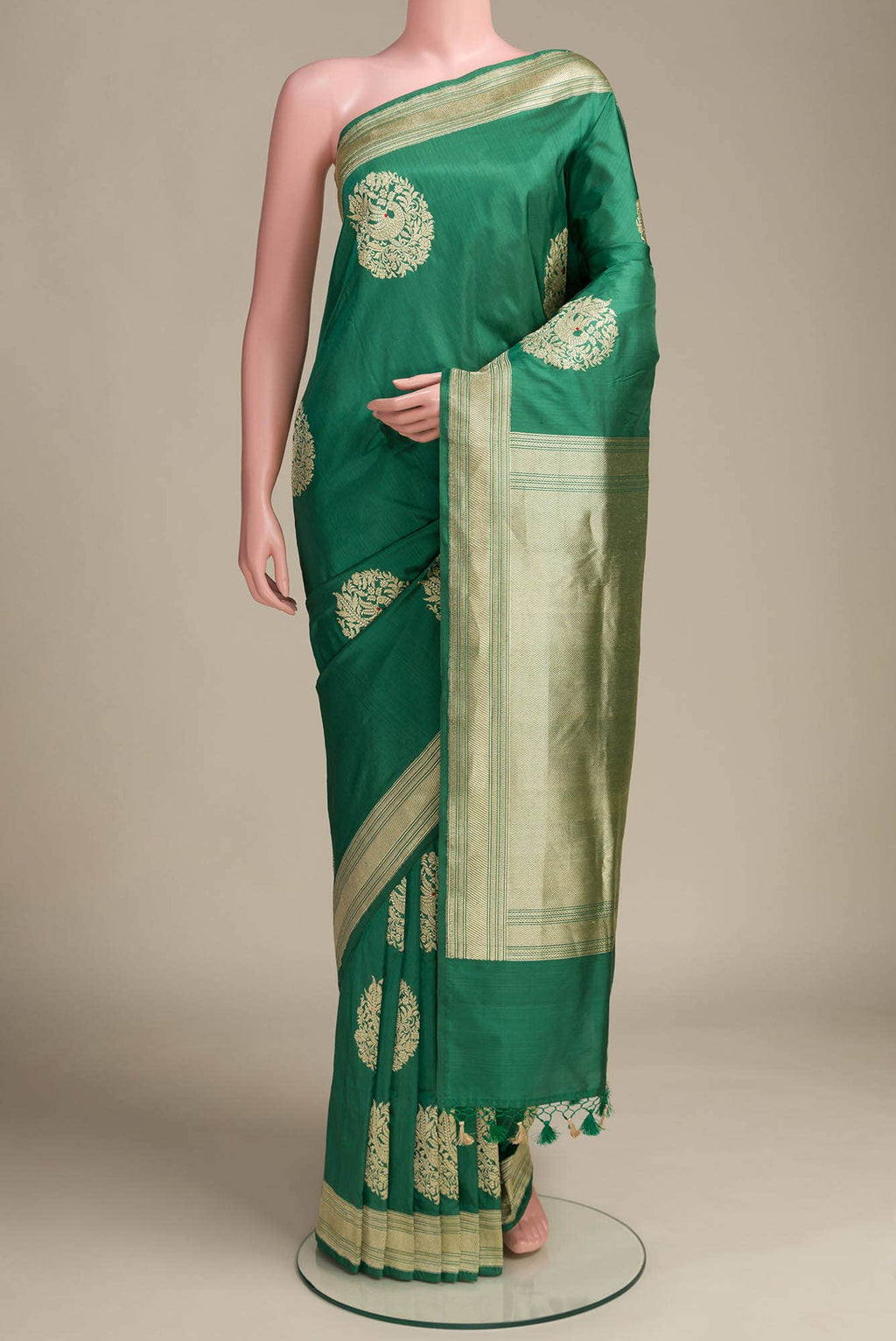 Green Banarasi Silk Saree