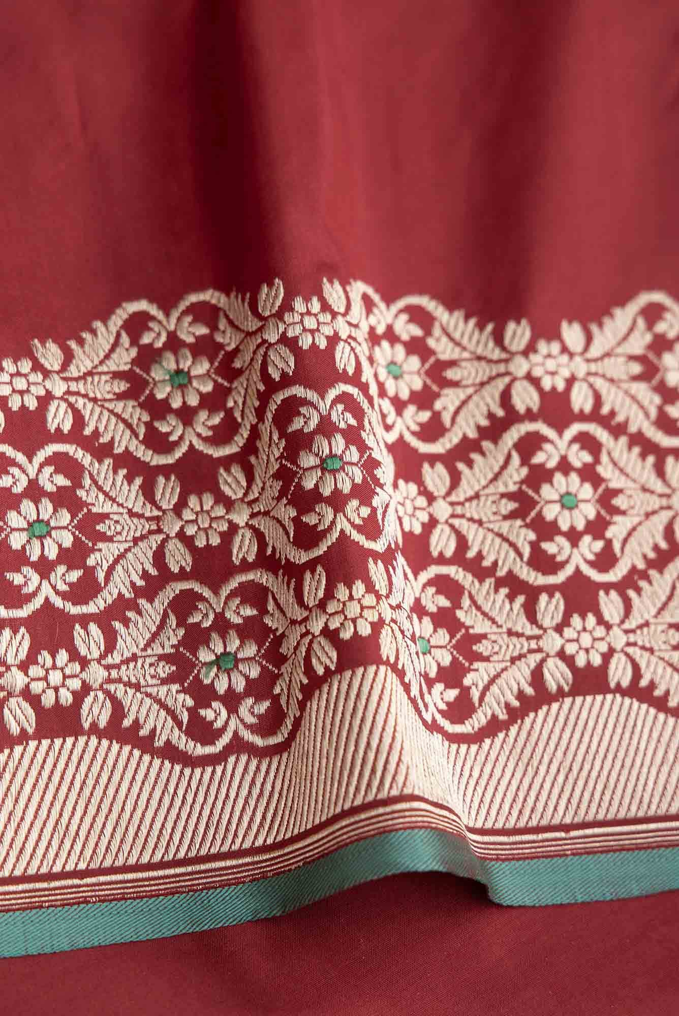 Suhasini-Maroon Banarasi Silk Saree
