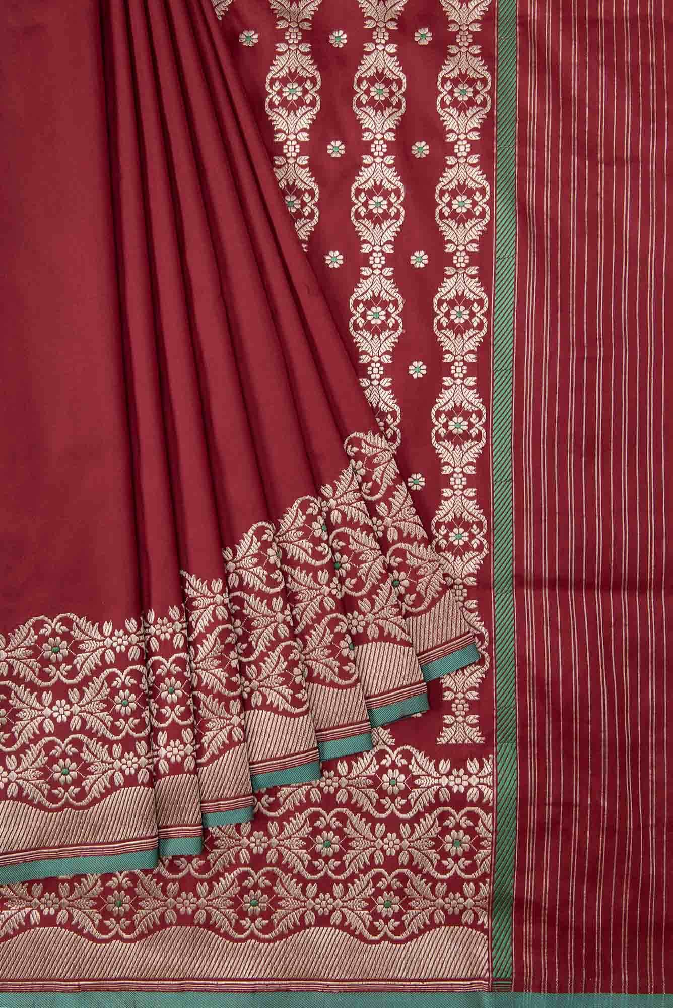 Suhasini-Maroon Banarasi Silk Saree