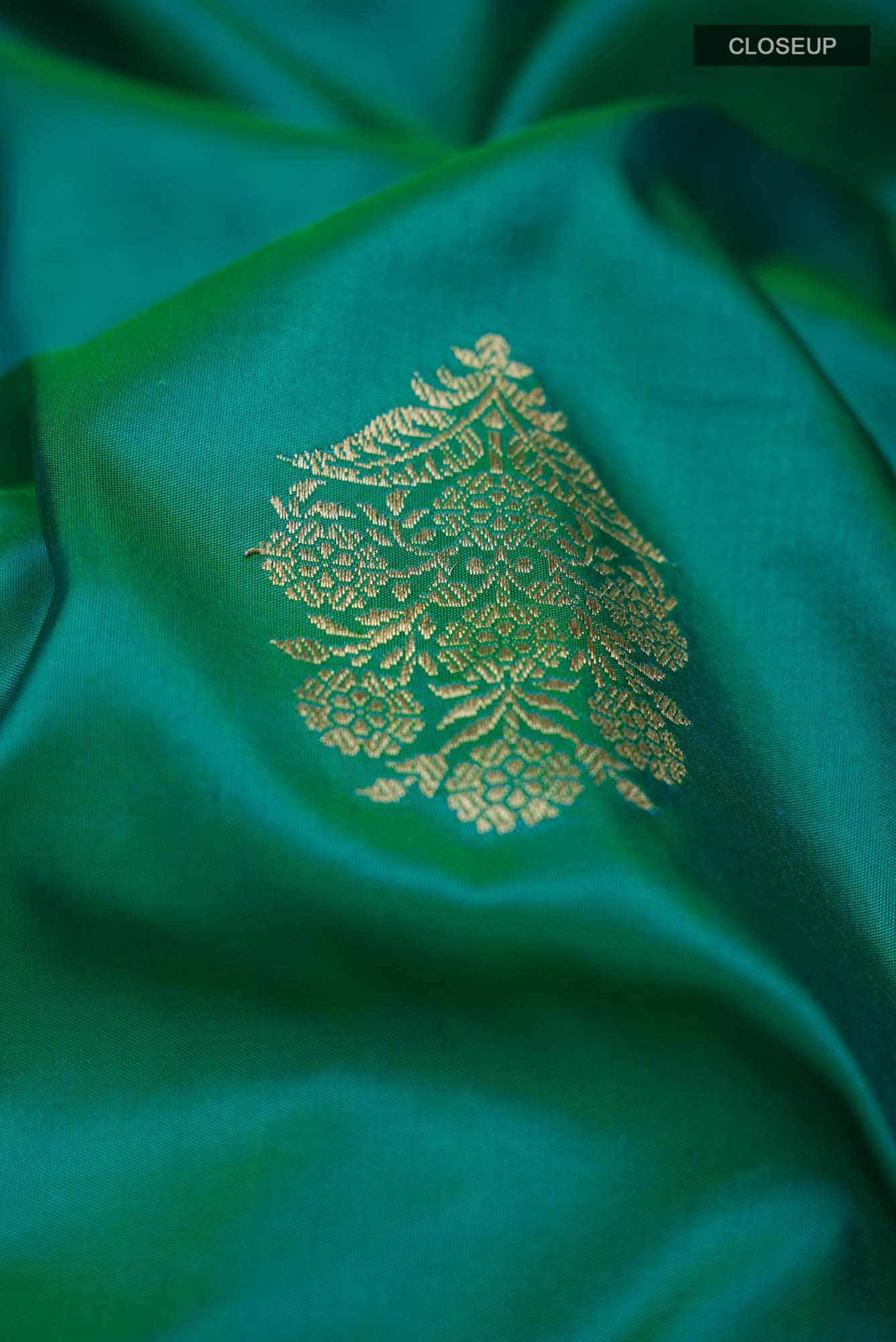 Green Blended Banarasi Saree