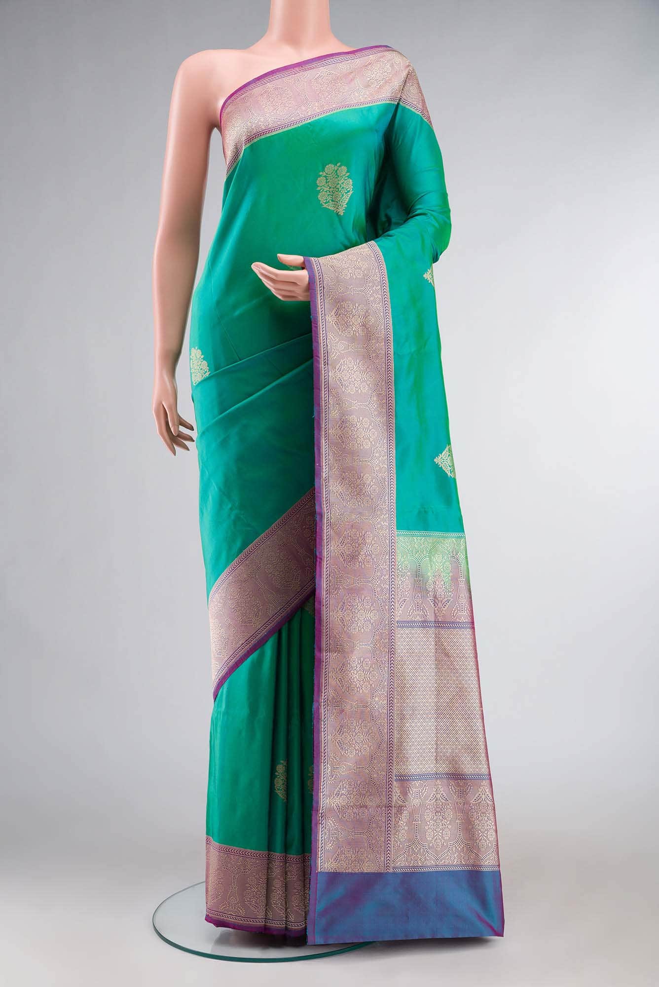 Green Blended Banarasi Saree