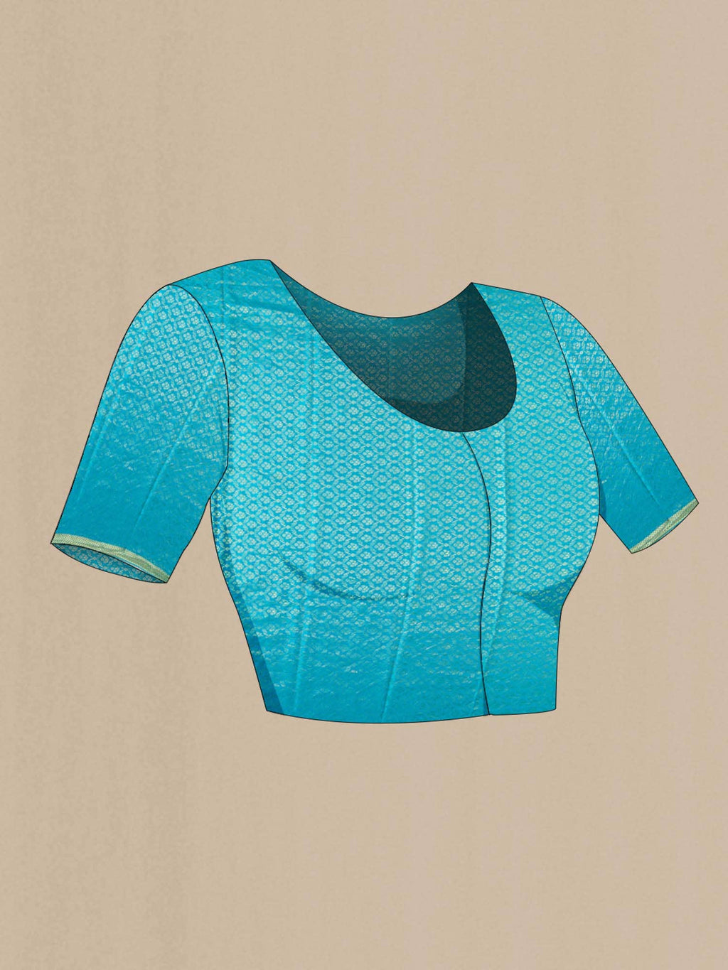 Blue Mysore Crepe Saree