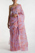 Kingfisher Lovers Lilac Satin Organza Saree