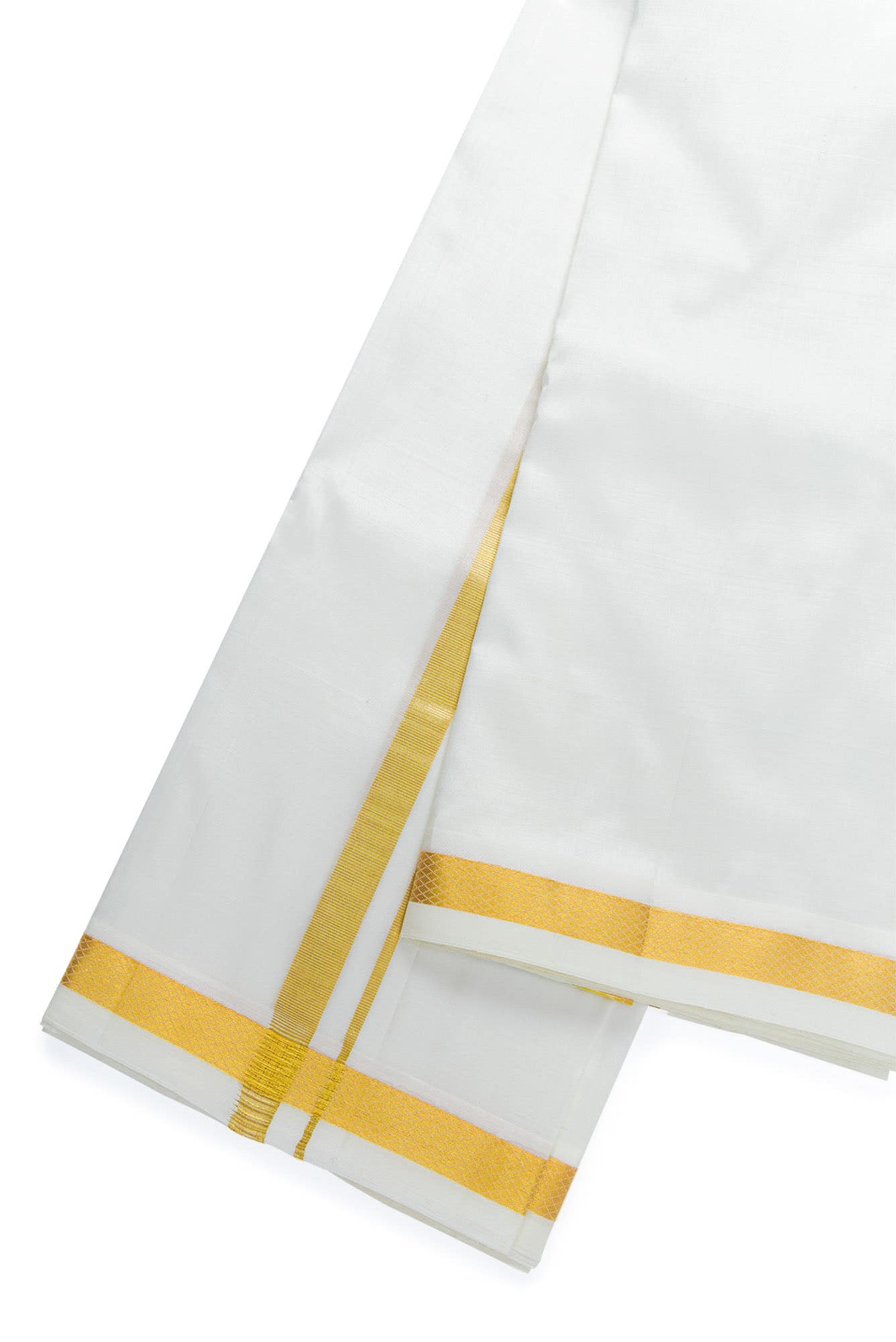 Cream Silk Dhoti 8 Muzham